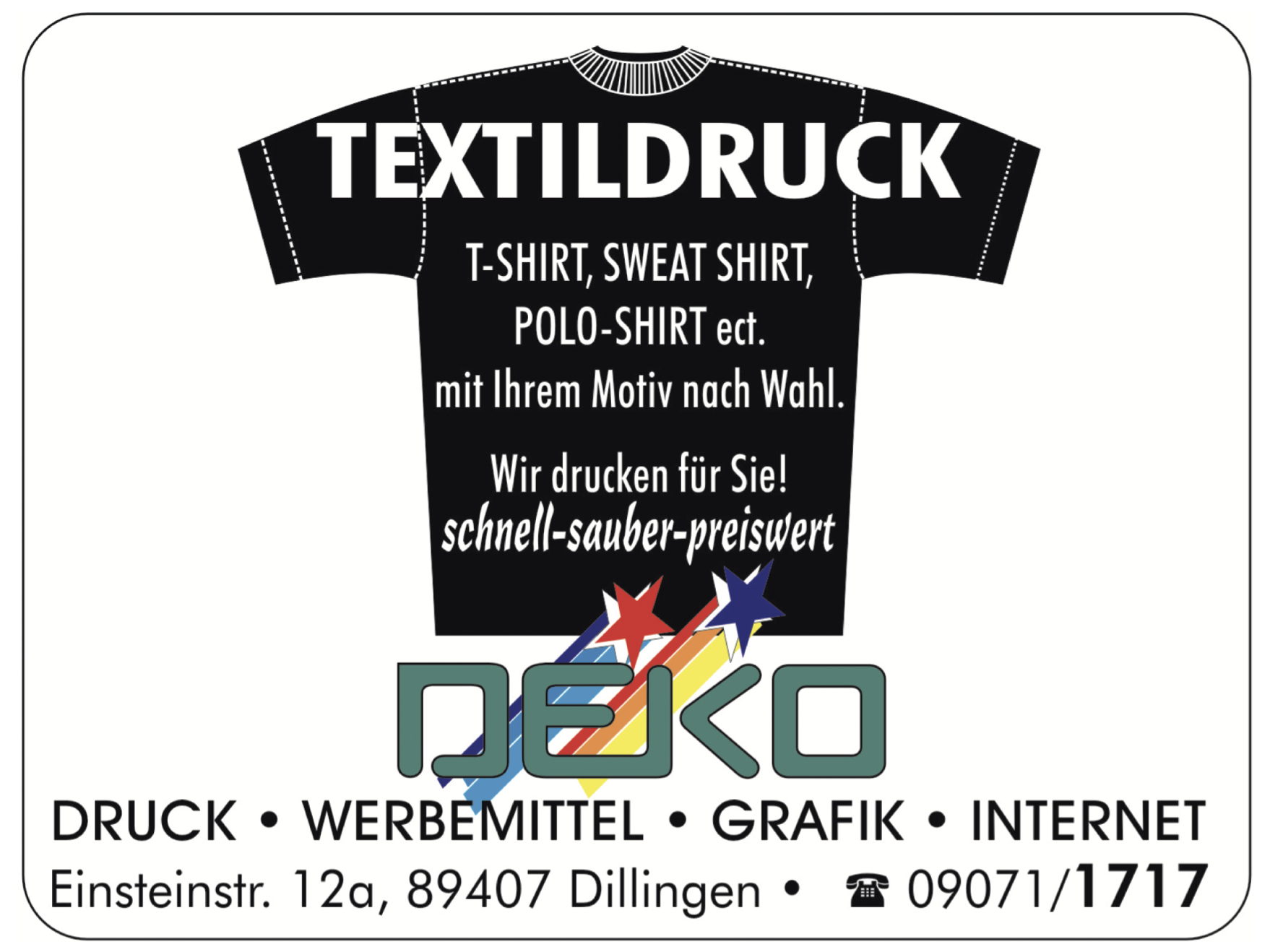 Textildruck Deko Dillingen